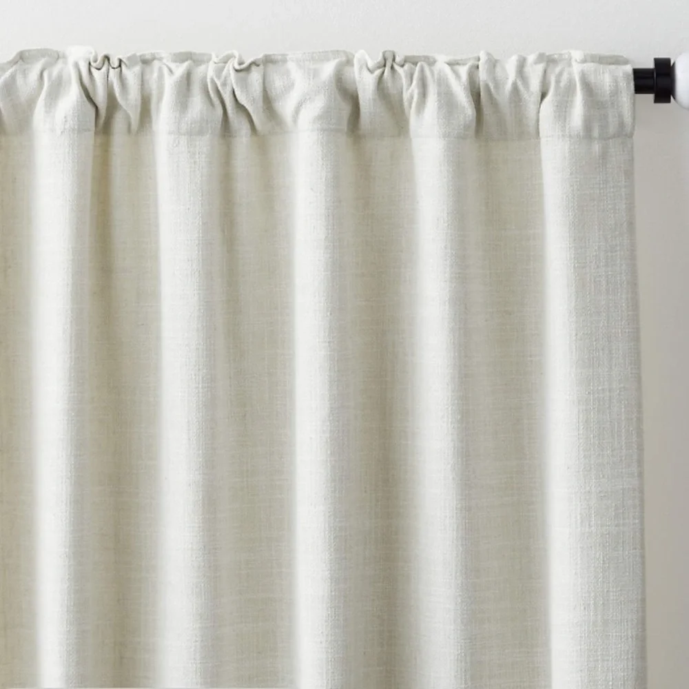 CRATE & BARREL ASHBERY TEXTURED DRAPERY PANEL SET OF 2 - 52 x 84